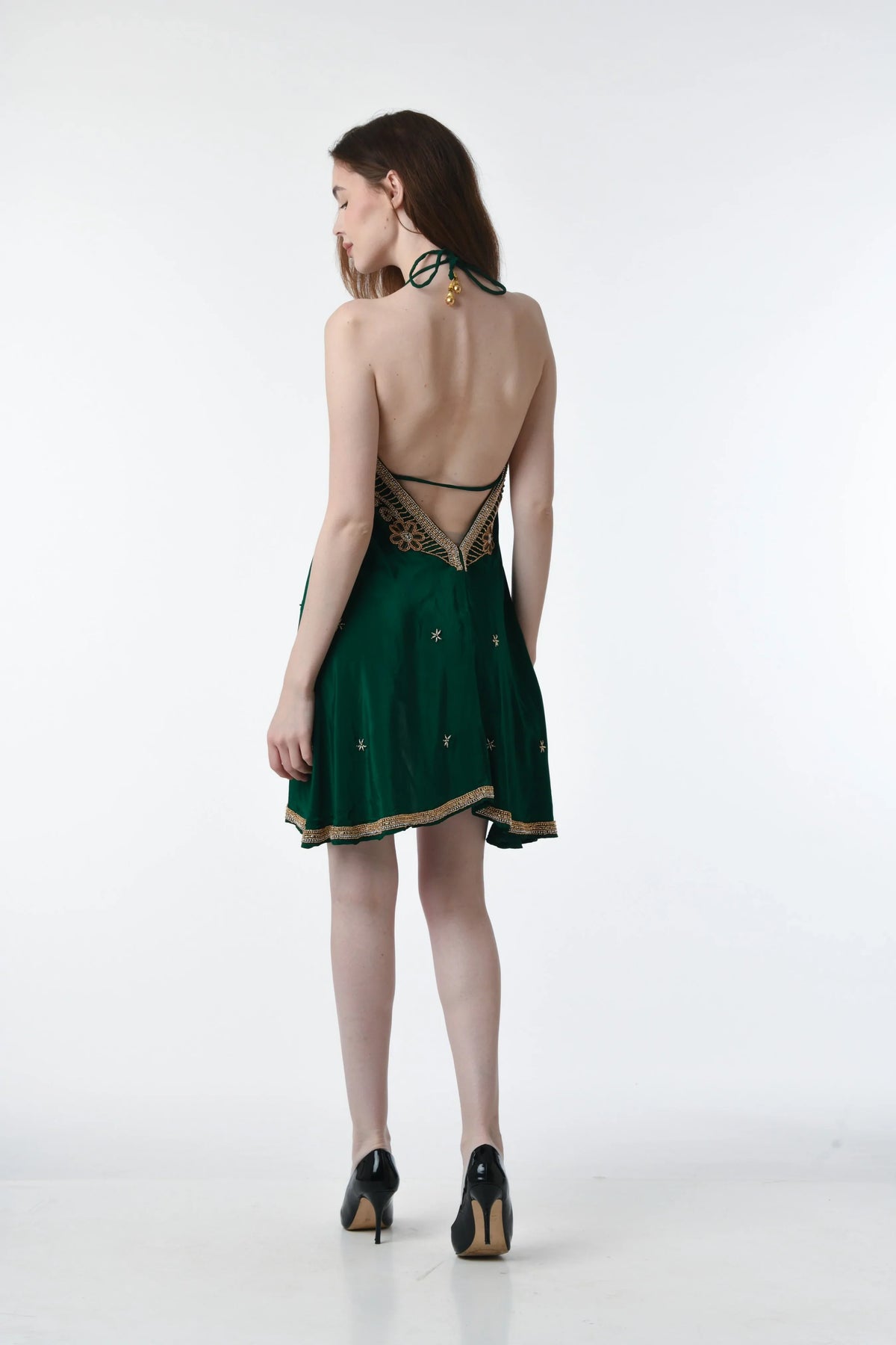 PDS630 LYON SHORT HALTER DRESS