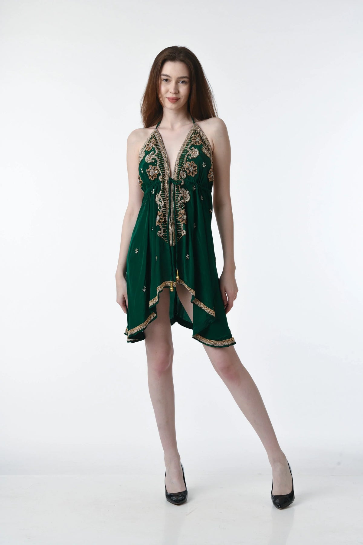 PDS630 LYON SHORT HALTER DRESS