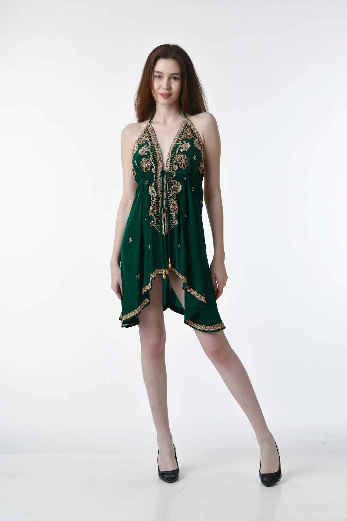 PDS630 LYON SHORT HALTER DRESS