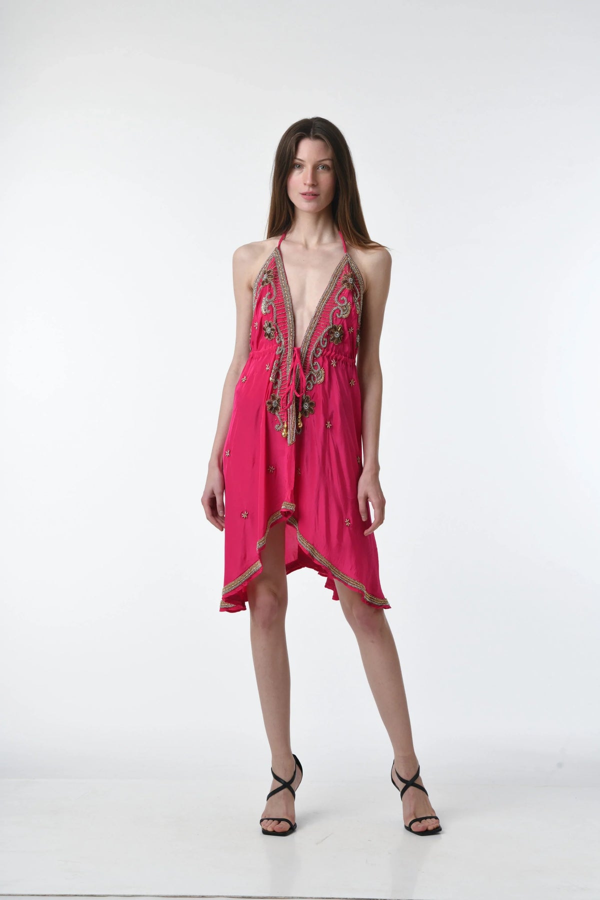 PDS630 LYON SHORT HALTER DRESS