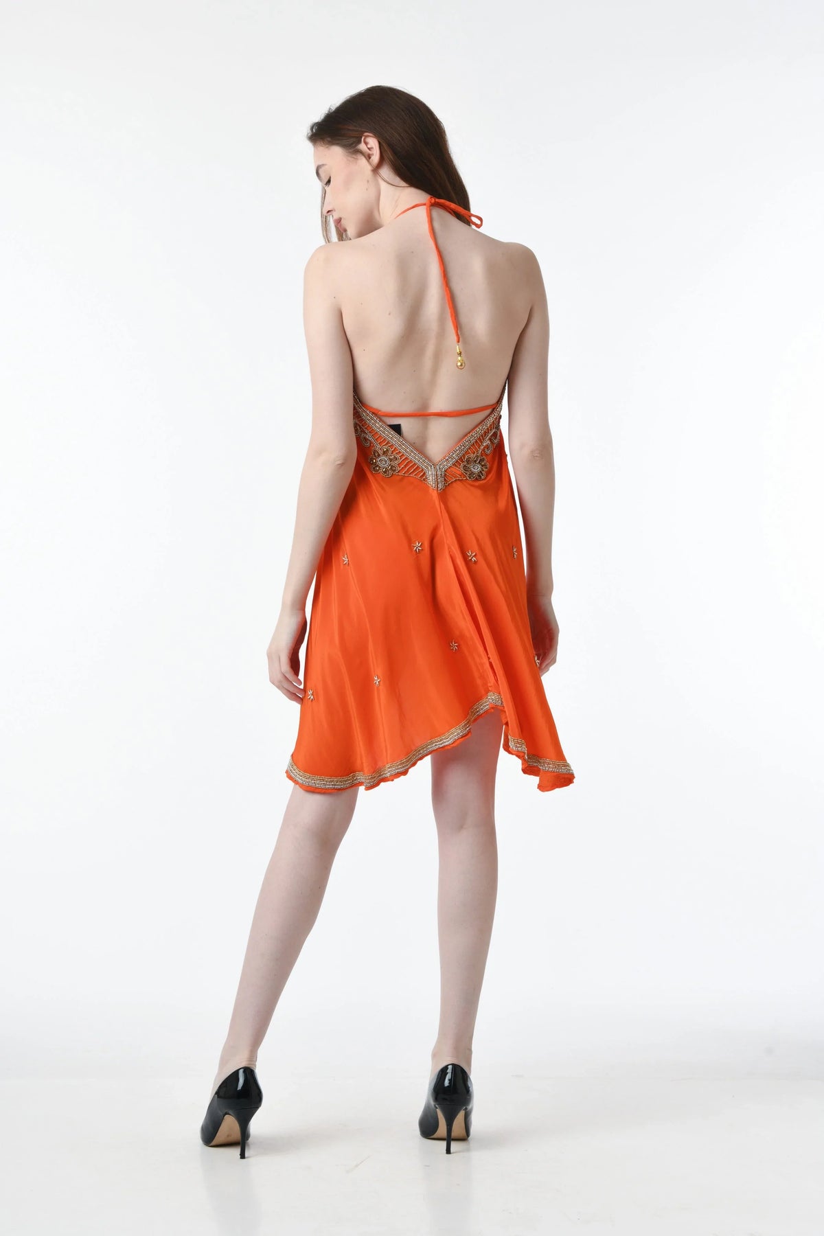 PDS630 LYON SHORT HALTER DRESS