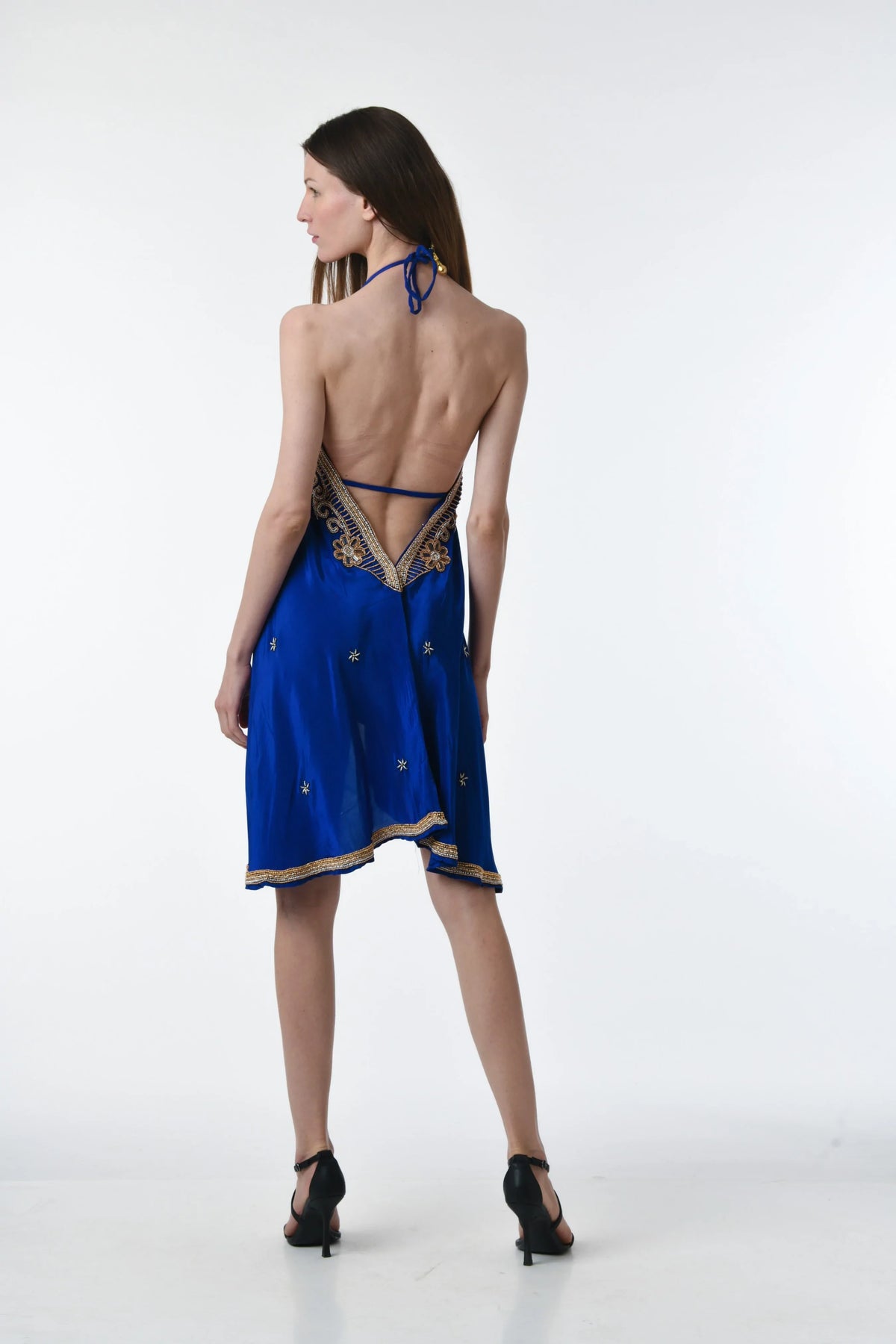 PDS630 LYON SHORT HALTER DRESS