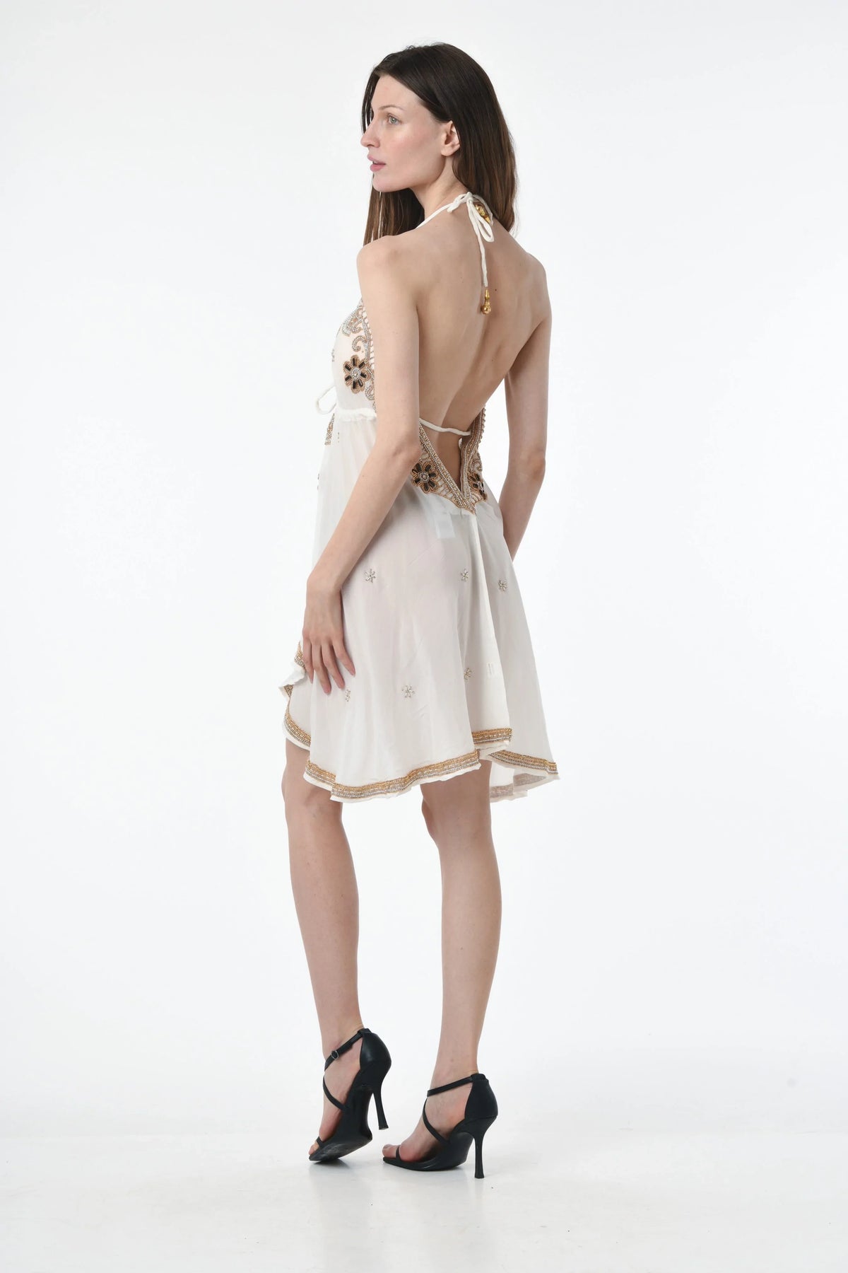 PDS630 LYON SHORT HALTER DRESS