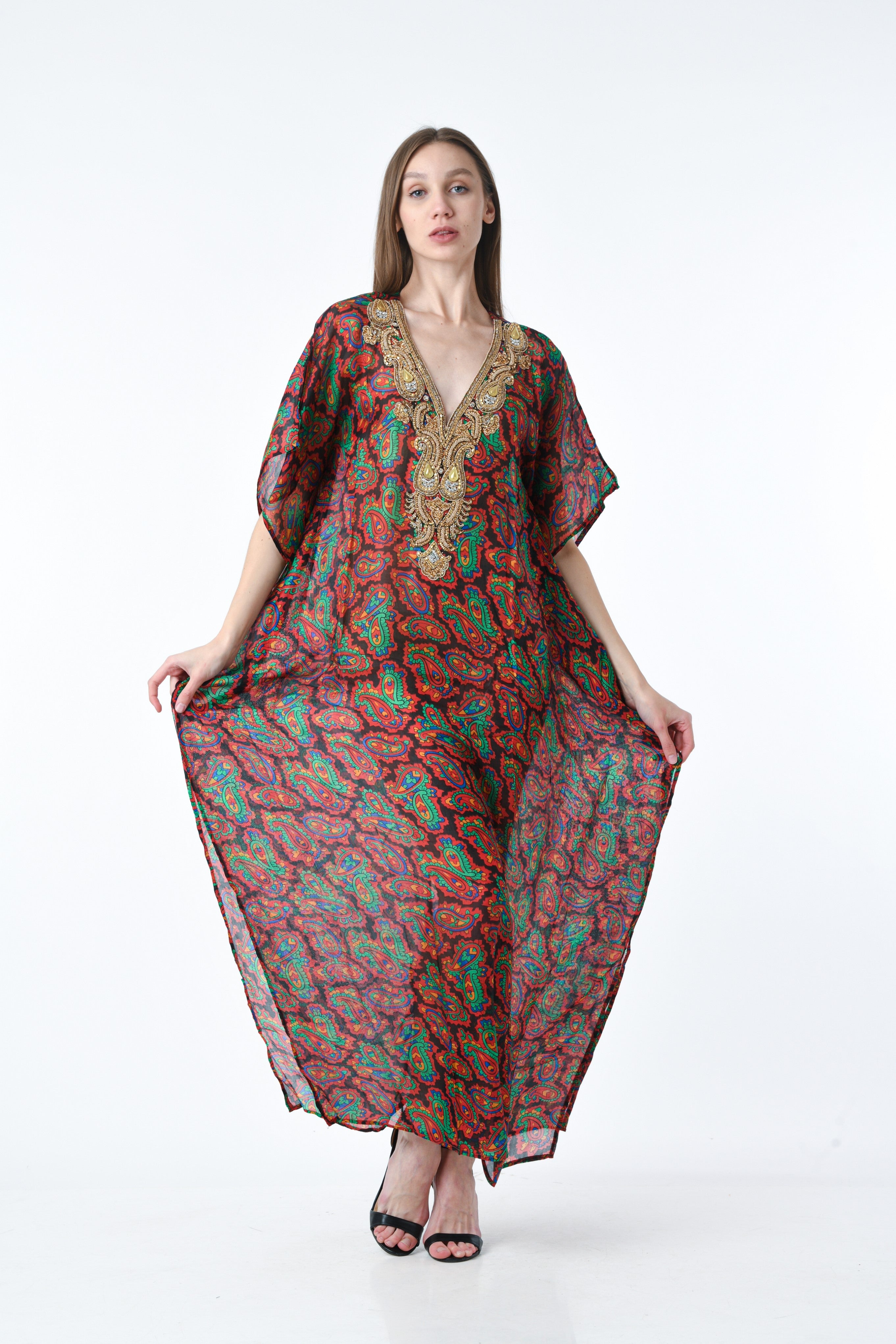 Caspia embroidered outlet maxi dress