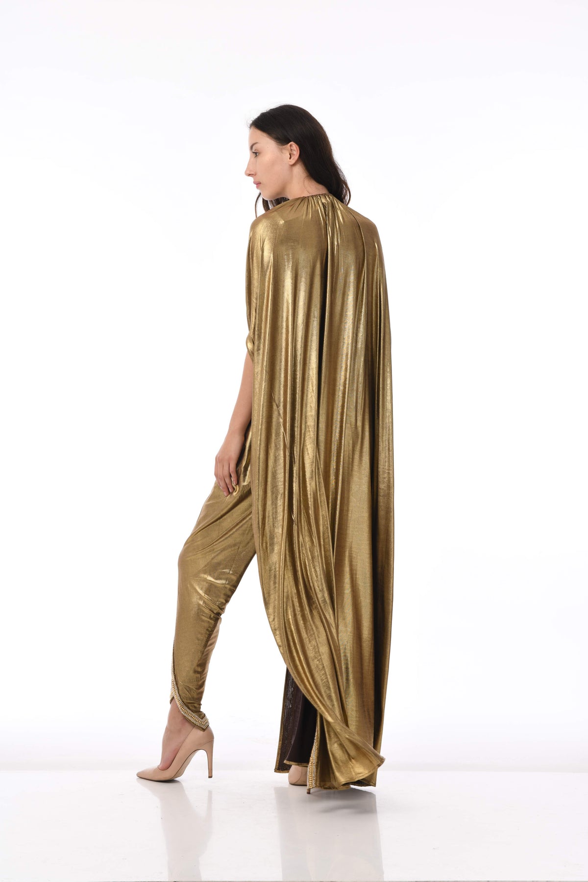 Gold Robe Rear View BR560 Gold Golden Robe with Pants – Jsquad Clothing